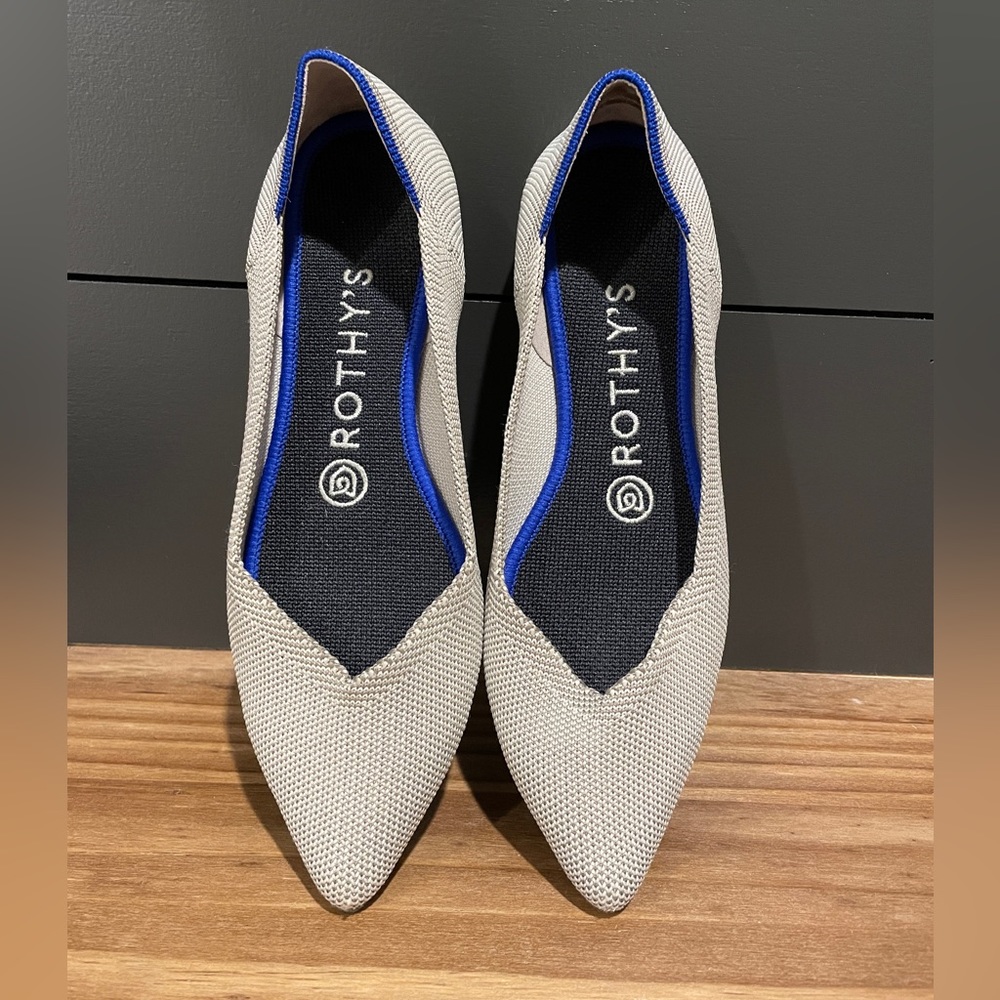 Size 6, authentic Rothy’s flax birdseye